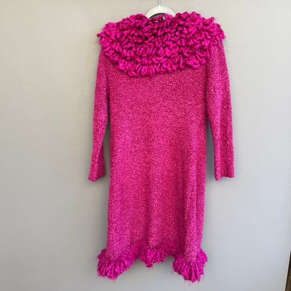 Michelle Nicole long pink cardigan sweater - 90s - magenta - wool blend - size M - Picture 2 of 8